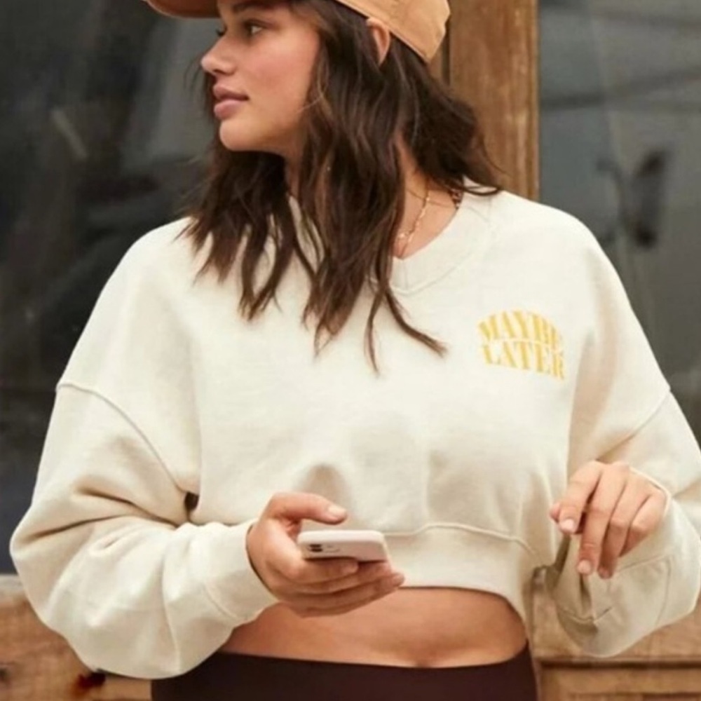 Aerie Offline Maybe Later Women's Cropped Sweatshirt